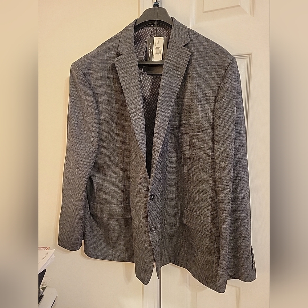 Shaquille O'Neal XLG Blazer Mens 58R Black  Sport Coat Jacket Two Button
